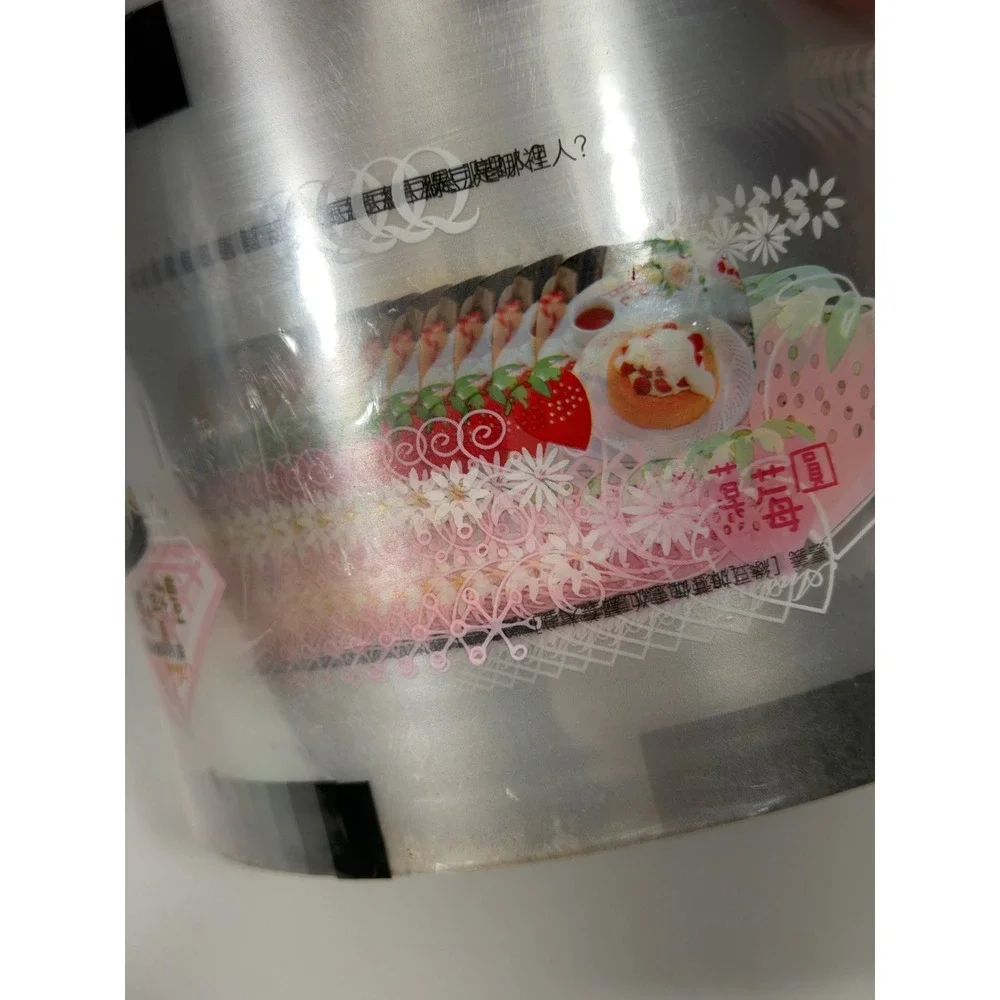 Boba Tea Cup Sealing Film Roll Dessert Strawberry Matcha Graphics Multicolor